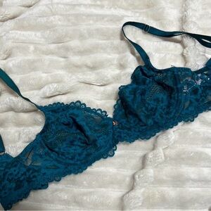 Savage X Fenty Teal Lace Underwire Bra